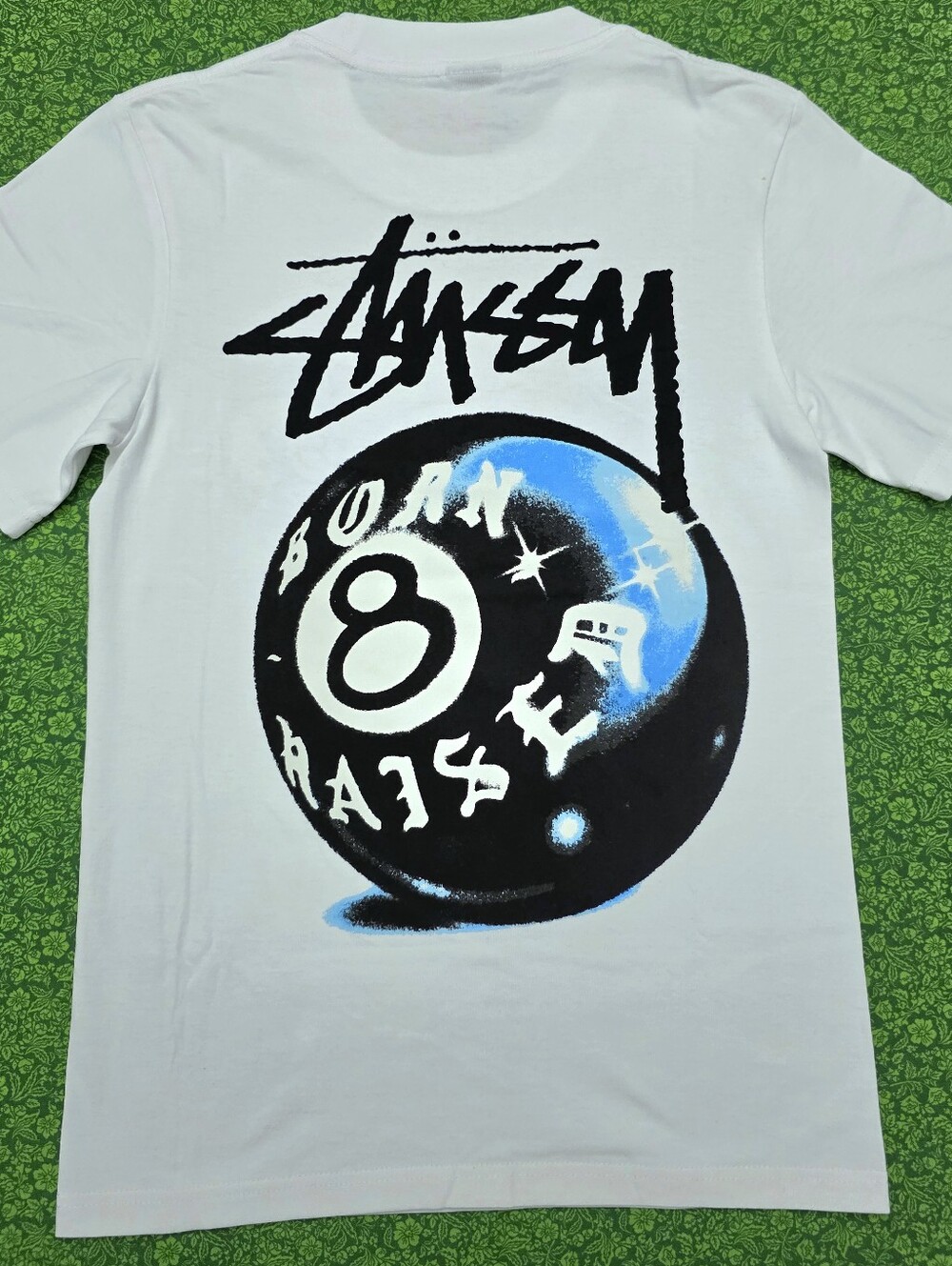 White Stussy 8 Ball Tee in Small - Picture 4 of 5